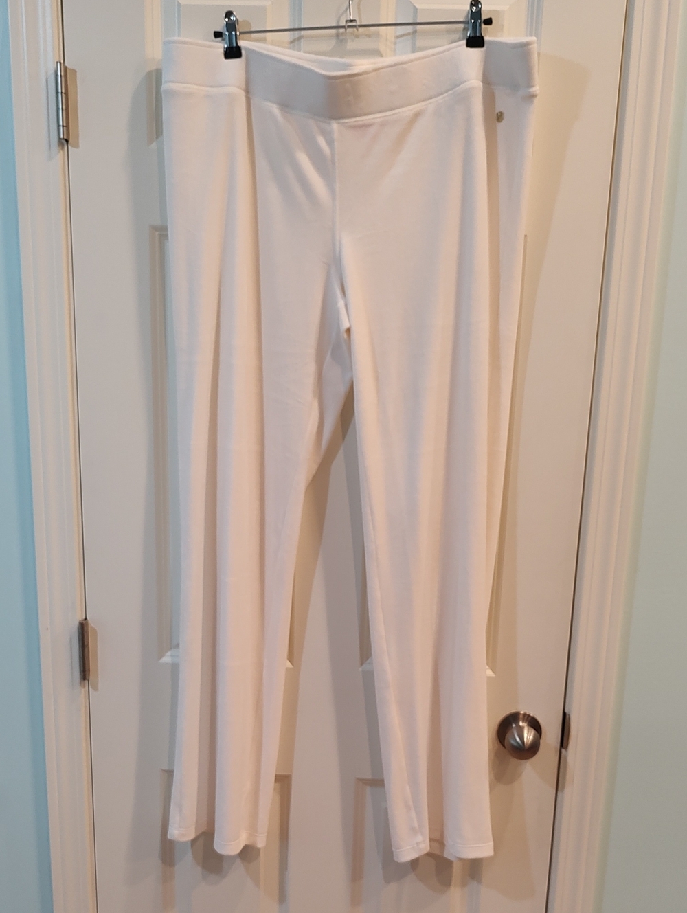 Lilly Pulitzer Cream Wide-Leg Velour Pants